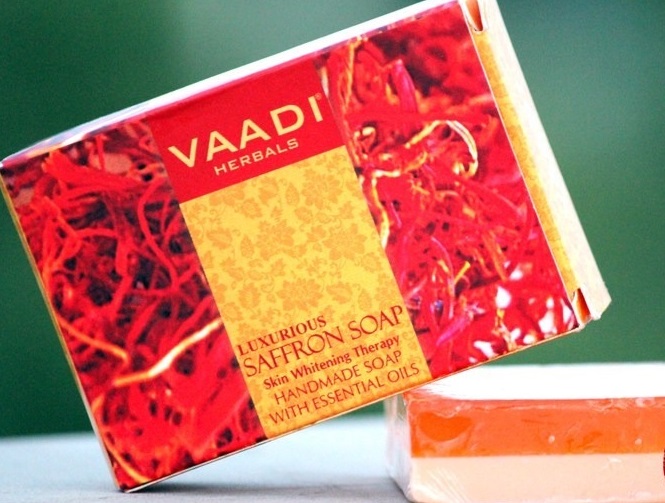 5.Vaadi Herbals Value Luxurious Saffron Soap, Skin Whitening Therapy